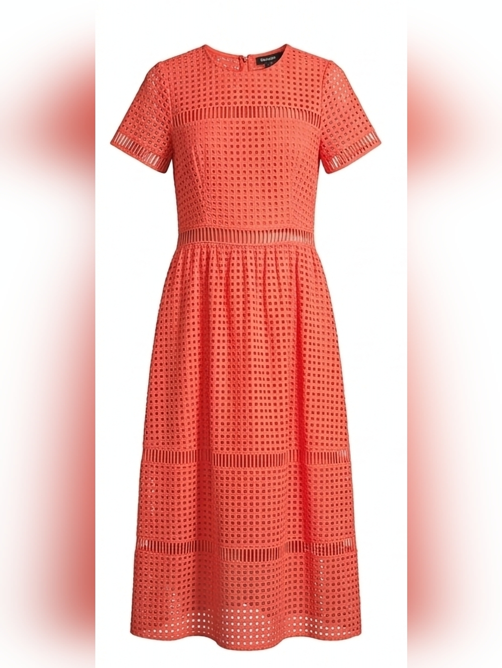 bebe Coral Eyelet Midi Dress